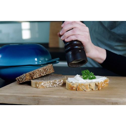  [아마존베스트]LoafNest - The easiest artisanal bread baking set in the world Cast iron casserole [Blue Gradient] and non-stick perforated silicone lining.