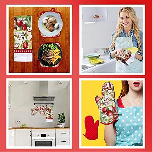  [아마존베스트]Lobyn Value Packs 4 Pack Kitchen Linens (Apple)