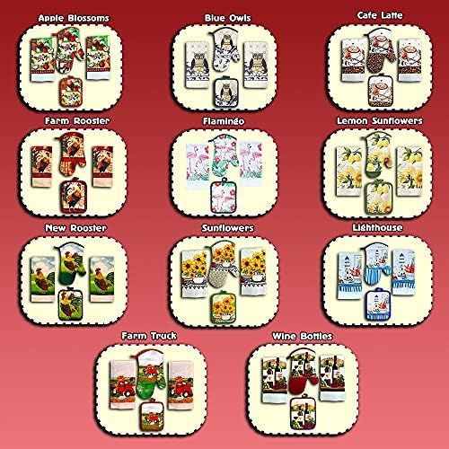  [아마존베스트]Lobyn Value Packs 4 Pack Kitchen Linens (Apple)