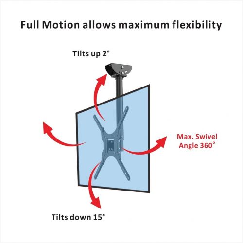  [아마존 핫딜] Loctek CM1 Ceiling TV Mount Full Motion Adjustable Tilting Bracket Fits Most 26-55 Inch LCD LED Plasma Monitor Flat Panel Screen Display