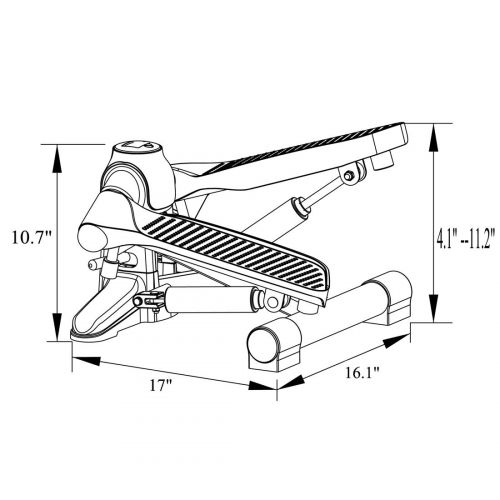  Loctek FP1 Exercise Stepper Mini Step Swivel Elliptical Trainer