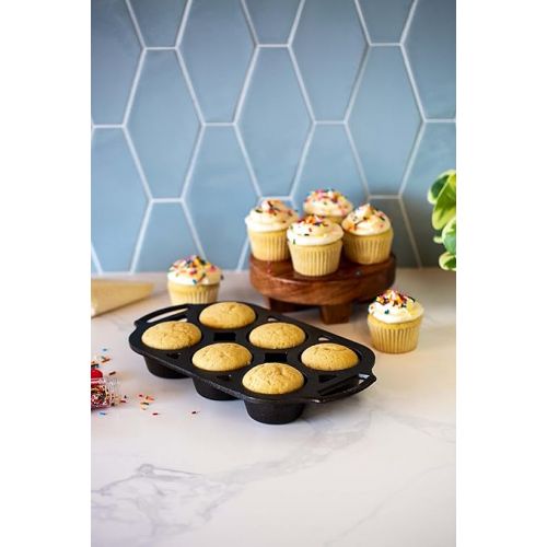 롯지 Lodge Cast Iron 2 Piece Muffin Pan Set