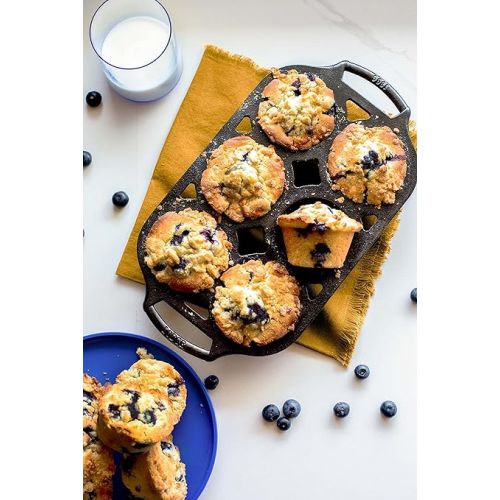 롯지 Lodge Cast Iron 2 Piece Muffin Pan Set