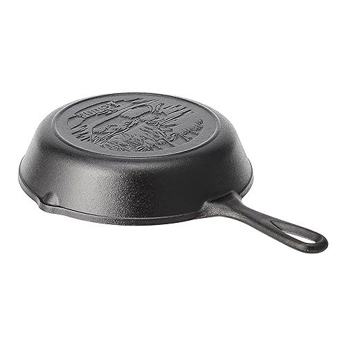 롯지 Lodge Wildlife Series - 8 Inch Seasoned Cast Iron Skillet with Duck Scene