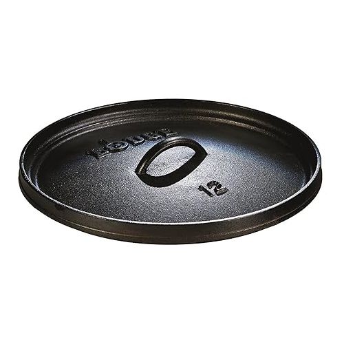 롯지 Lodge 8 Quart Pre-Seasoned Cast Iron Camp Dutch Oven with Lid - Dual Handles - Use in the Oven, on the Stove, on the Grill or over the Campfire - Black