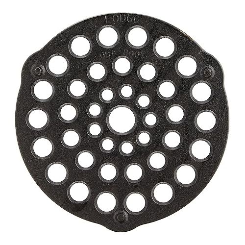 롯지 Lodge L8DOT3 Cast Iron Meat Rack/Trivet, Pre-Seasoned, 8-inch,Black