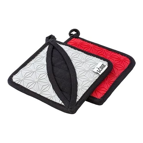 롯지 Lodge Manufacturing Company trivet/potholder, 1 Count, Red/Black