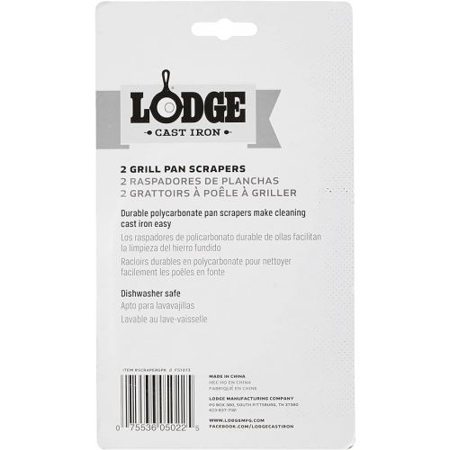 롯지 LODGE Grill Pan Scraper 2 Pack, 1 EA