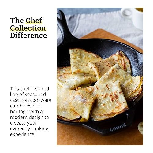 롯지 Lodge Cast Iron Chef Collection Skillet, Pre-seasoned - 10 in