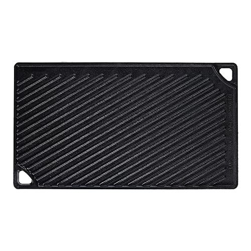 롯지 Lodge LDP3 Cast Iron Rectangular Reversible Grill/Griddle, 9.5-inch x 16.75-inch, Black