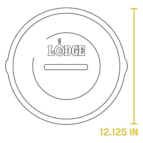 롯지 Lodge L10SC3 Cast Iron Lid,12-inch