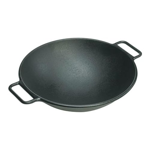 롯지 Lodge BOLD 14 Inch Seasoned Cast Iron Wok; Design-Forward Cookware
