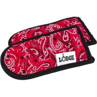 Lodge Fabric Hot Handle Holder (Pack of 2) - Machine Washable Hot Handle Holder Designed for Traditional Lodge Cast Iron Products - Reusable Heat Protection Up to 350° - Bandana