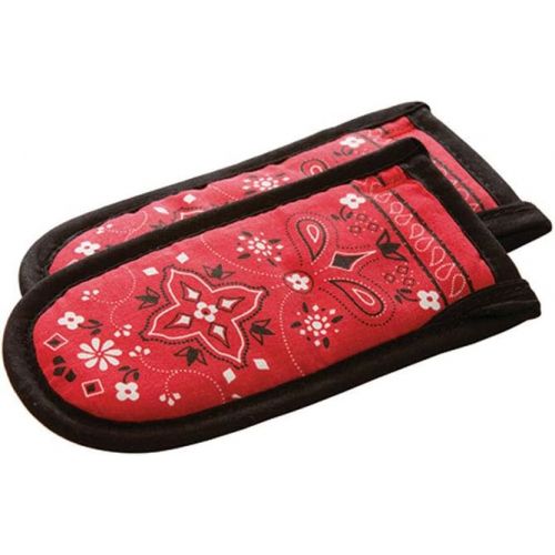 롯지 Lodge Fabric Hot Handle Holder (Pack of 2) - Machine Washable Hot Handle Holder Designed for Traditional Lodge Cast Iron Products - Reusable Heat Protection Up to 350° - Bandana