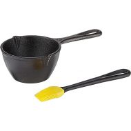 Lodge Cast Iron Silicone Brush Melting Pot, 15.2 oz, Black (Packaging may vary)