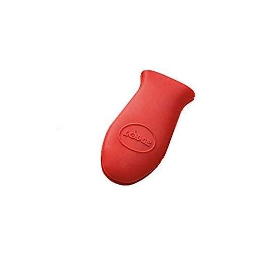 롯지 Lodge Silicone Mini Hot Handle Holder - Dishwasher Safe Mini Hot Handle Holder Designed for Lodge Cast Iron Skillets 8 Inches or Smaller w/ Keyhole Handle - Reusable Heat Protection Up to 500° - Red