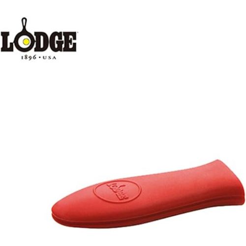 롯지 Lodge Silicone Mini Hot Handle Holder - Dishwasher Safe Mini Hot Handle Holder Designed for Lodge Cast Iron Skillets 8 Inches or Smaller w/ Keyhole Handle - Reusable Heat Protection Up to 500° - Red