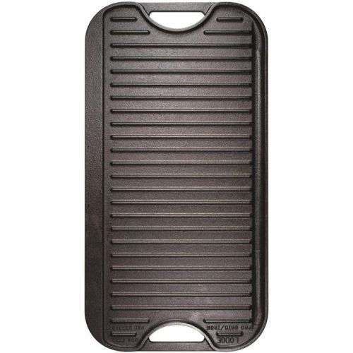 롯지 Lodge LPGI3 Cast Iron Reversible Grill/Griddle, 20-inch x 10.44-inch, Black