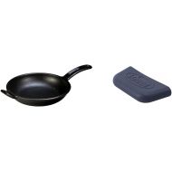 Lodge BOLD 10 Inch Seasoned Cast Iron Skillet BOLD Silicone Assist Handle Holder - Ash Gray