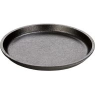 LODGE 17.78 cm / 7 inch Pre-Seasoned Cast Iron Round Serving Griddle, Inoxidable, Black