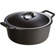 Lodge BOLD Exclusive 7 Quart Premium Pre-Seasoned Cast Iron Dutch Oven with Lid - Dual Handles - Use in the Oven, on the Stove, on the Grill or over the Campfire - Black