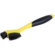 Lodge Corner Groove Cleaning Brush with Two Nylon Brush Heads, Fits Narrow Spaces, to Clean Cast Iron or Ridged Cookware