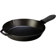 Lodge Seasoned Cast Iron Skillet with Hot - 12 inch Frying Pan with Silicone Hot Handle Holder (Black)