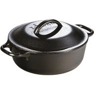 Lodge 2 Quart Pre-Seasoned Cast Iron Dutch Oven with Lid - Dual Handles - Use in the Oven, on the Stove, on the Grill or over the Campfire - Black