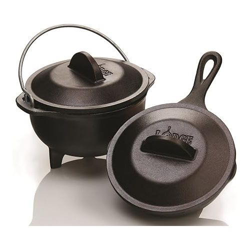 롯지 Lodge Cookware Cover, Cast Iron, 5 inch, Black