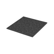 7 Inch Square Silicone Skillet Pattern Trivet, Black