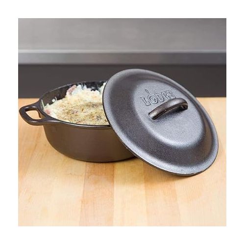 롯지 Lodge 8in Cast Iron Serving Pot Pre-Seasoned 2-Quart