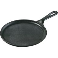 Lodge 8.38 in Cast Iron Round Griddle, Black
