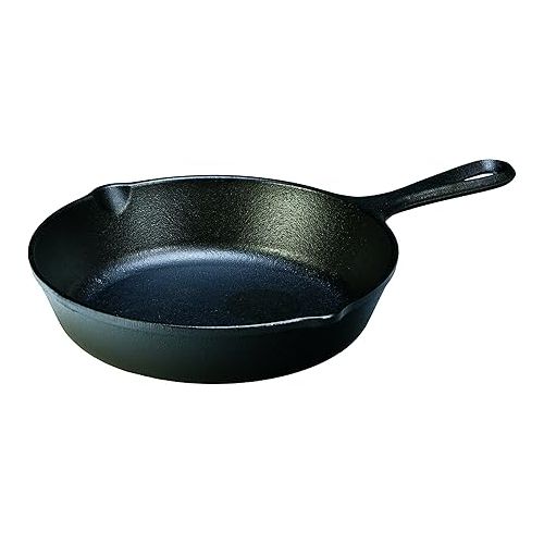 롯지 Lodge Seasoned Cast Iron Skillet with Tempered Glass Lid (8 Inch) - Cast Iron Frying Pan with Lid Set