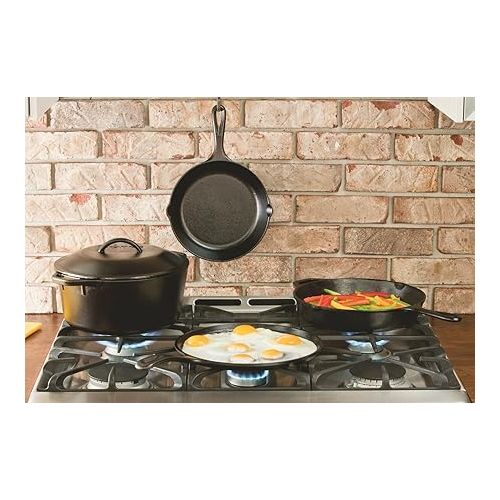 롯지 Lodge Heat Enhanced and Seasoned Cast Iron Skillet, 6.5-Inch, Black