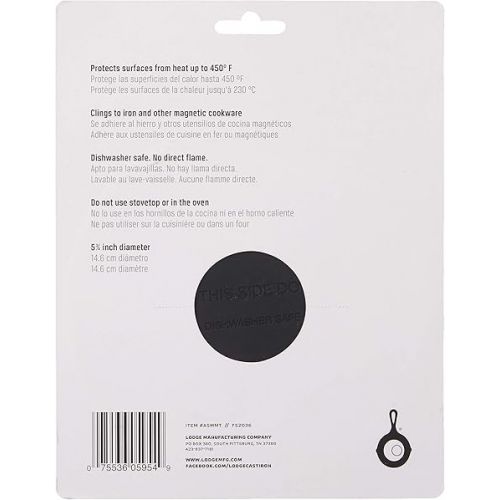 롯지 Lodge Silicone Magnet Trivet, 5.75 inches, Black