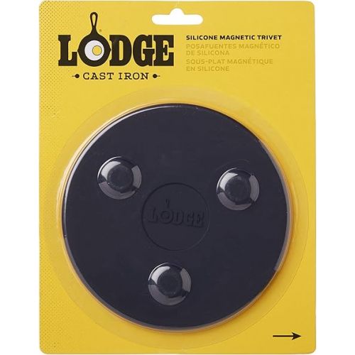 롯지 Lodge Silicone Magnet Trivet, 5.75 inches, Black