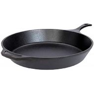 Lodge 15 Inch Cast Iron Pre-Seasoned Skillet - Signature Teardrop Handle - Use in the Oven, on the Stove, on the Grill, or Over a Campfire, Black