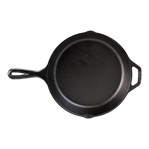 롯지 Lodge 6-1/2 Inch Cast Iron Pre-Seasoned Skillet - Signature Teardrop Handle - Use in the Oven, on the Stove, on the Grill, or Over a Campfire, Black