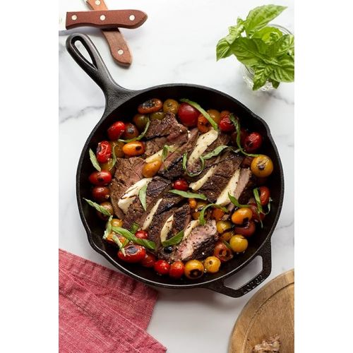 롯지 Lodge Pre-Seasoned Cast Iron Skillet Set - Set Includes 8 Inch Skillet, 10.25 Inch Skillet, and 12 inch Skillet - 3 Piece