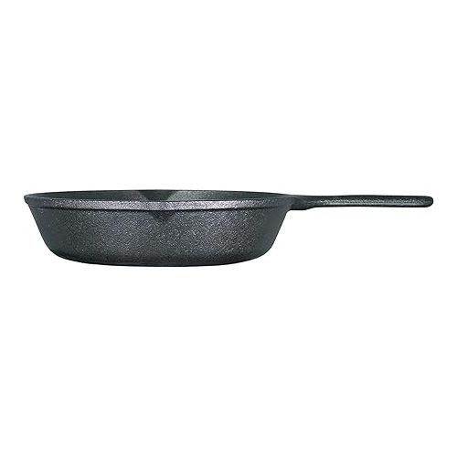 롯지 Lodge 8 Inch Cast Iron Pre-Seasoned Skillet - Signature Teardrop Handle - Use in the Oven, on the Stove, on the Grill, or Over a Campfire, Black