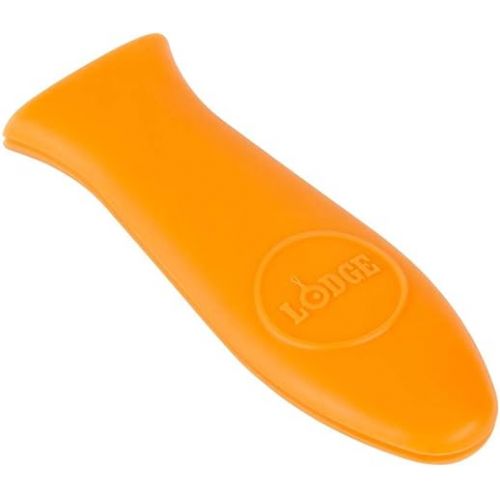 롯지 Lodge Silicone Hot Handle Holder - Dishwasher Safe Hot Handle Holder Designed for Lodge Cast Iron Skillets 9 Inches+ w/ Keyhole Handle - Reusable Heat Protection Up to 500° - Orange