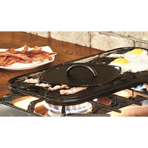 롯지 Lodge 50,8x 26.51cm/50,8x 26,5cm Hange Gusseisen-Grillpfanne Reversible Grill/