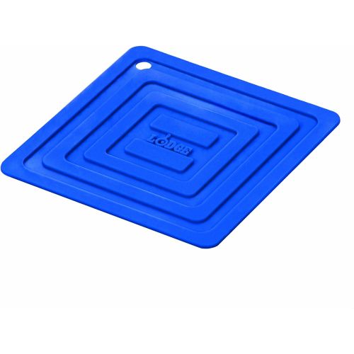 롯지 [아마존베스트]Lodge AS6S31 Silicone Square Pot Holder, Blue,