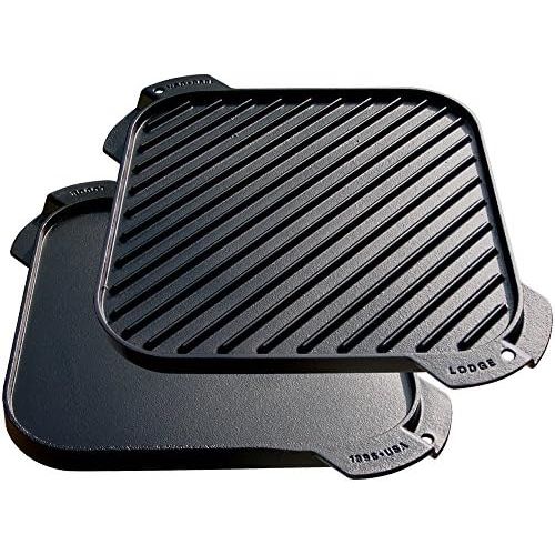 롯지 [아마존베스트]Lodge LSRG3 Single Burner Cast Iron Reversible Griddle