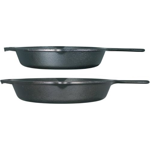 롯지 [아마존베스트]Lodge Seasoned Cast Iron Skillet Bundle, 12 and 10.25 (Set of 2) Cast Iron Frying Pans. Bonus Included: 2 Premium Lodge Silicone Handle Holders