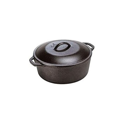 롯지 [아마존베스트]Lodge 5-Quart Cast Iron Dutch Oven with Iron Lid