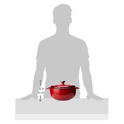 롯지 [아마존베스트]Lodge, Dutch Oven Red Clear Enamel 6 Quart