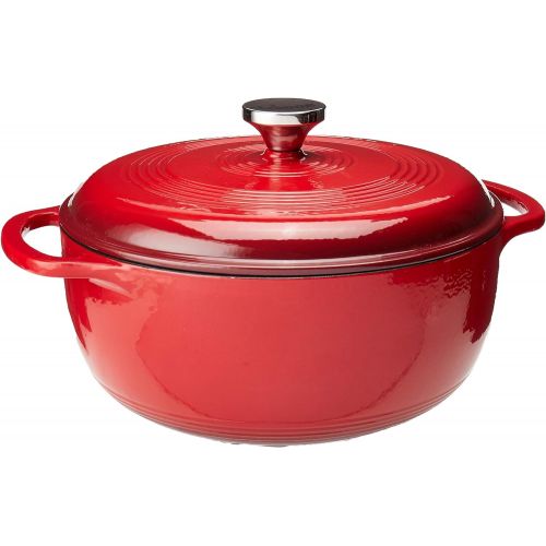 롯지 [아마존베스트]Lodge, Dutch Oven Red Clear Enamel 6 Quart