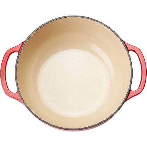 롯지 [아마존베스트]Lodge, Dutch Oven Red Clear Enamel 6 Quart