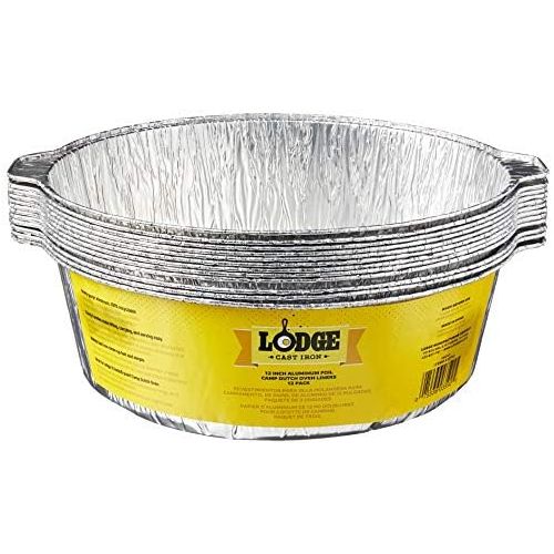 롯지 [아마존베스트]Lodge A12F12 12-Inch Aluminum Foil Dutch Oven Liners, Pack, Silver